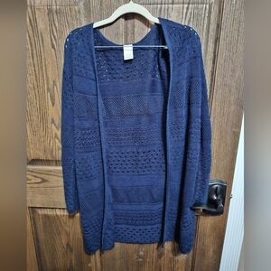 Knit Navy Blue Cardigan